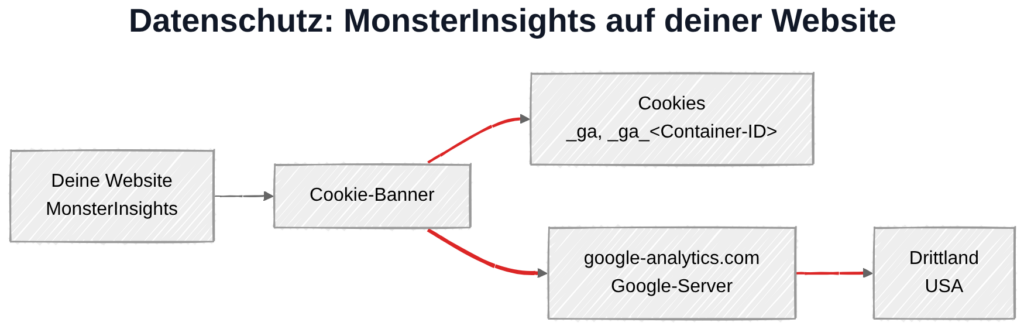 MonsterInsights und DSGVO: Datenübertragung zu Google-Analytics-Servern in den USA