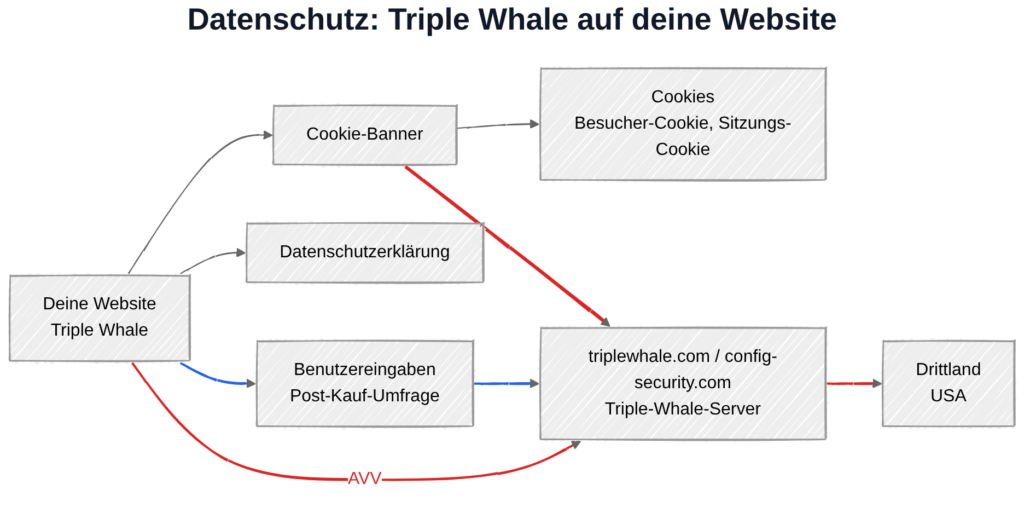 Triple Whale und DSGVO: Datenübertragung zu Triple-Whale-Servern in den USA